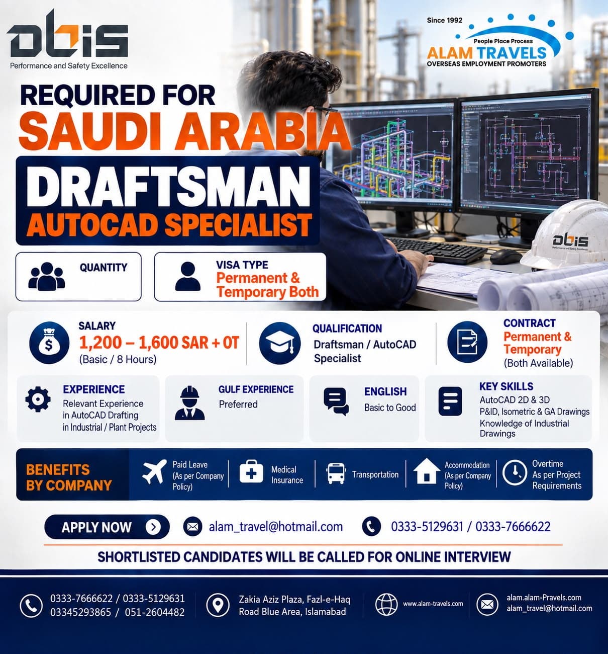 DRAFTSMAN AUTOCAD SPECIALIST