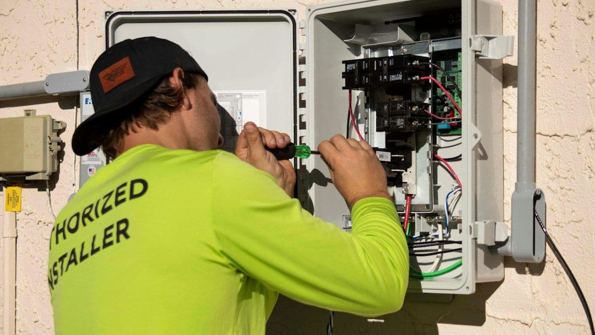 HVAC Technician at work