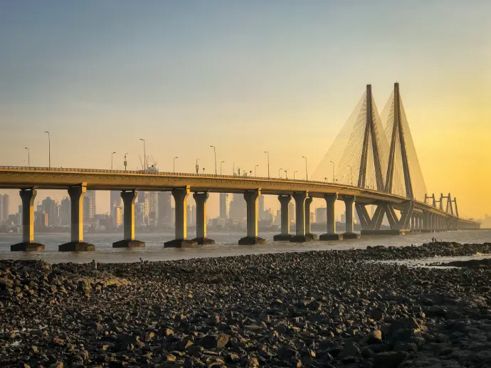 brown bridge during golden hour